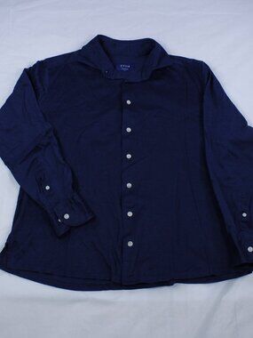 Eton Luxury Women's Dress Shirt - Navy Blue Size XL